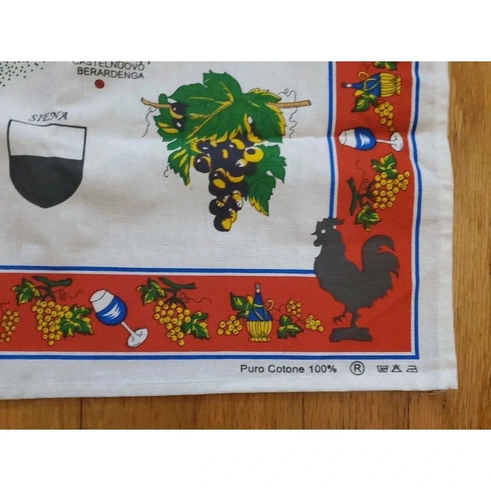 Chianti Vino Wine 100% Cotton Italian Tea Towel Extra Large